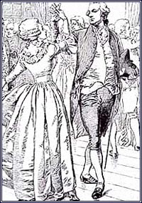President Washington cuts it up at his1789 dance held nine days after be first became President.
