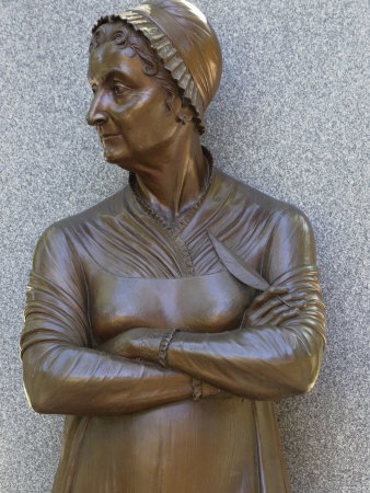 A statue of Abigail Adams well captures her skeptical nature.