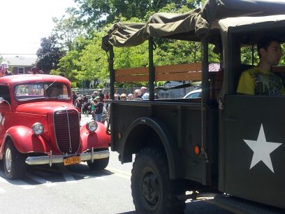 An old Army truck also appeared in the parade.