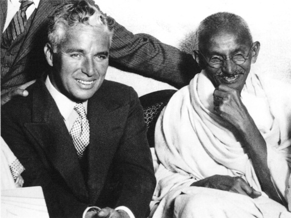 Chaplin found mutuality with Gandhi in disseminating the life of the impoverished.